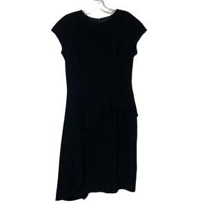Rickie Freeman Teri John Black Short Sleeve Dress Sz 10
